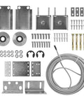 Telescopic Sliding Gate Opener Hardware Kit Built Tough With Galvanized Pulleys 32.8ft Stainless Steel Cable Mounting Brackets And Bolts