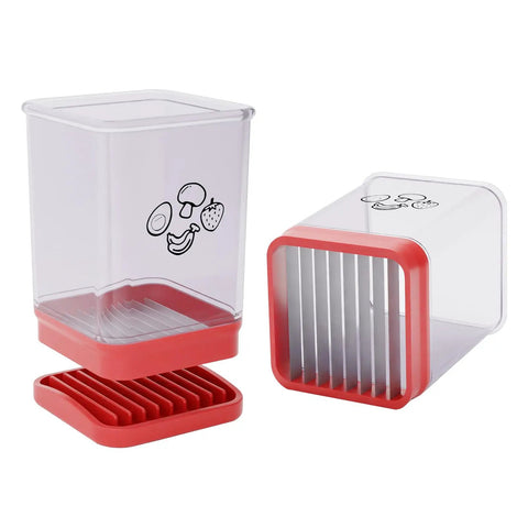 Fruit Slicer Cup Speed Cutter For Strawberries Bananas Grapes Eggs Stainless Steel Cutter Inside Portable Kitchen Gadget