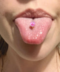 Dope Mixed Color 14G Stainless Steel Straight Barbell Tongue Ring Set Five Eighth Inch Length 23 Piece Acrylic Flexible Retainer Jewelry For Women And Men Hypoallergenic Safe All Day Comfort pink tongue piercing on tongue