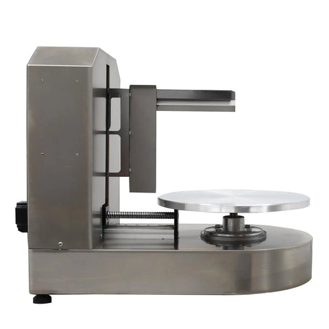 Side view of Fully Automatic Cake Decorating Machine Stainless Steel Cream Spreader with Quiet Turntable 110V 300W