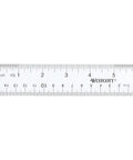 Crystal Clear Acrylic Ruler 6 Inch Beveled Edge with Easy to Read Markings for home, classroom, office, DIY projects, dual-scale