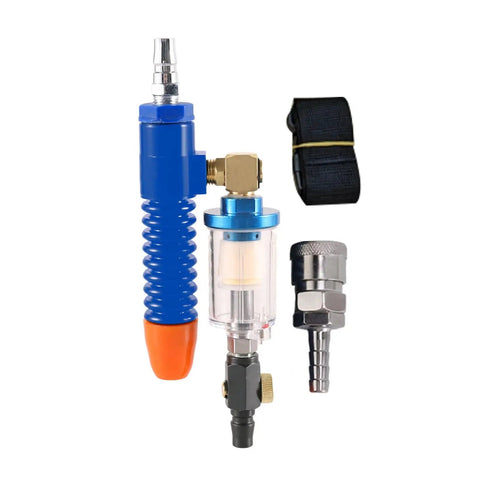 Khbyt Tube Cooling Vest Accessory With Integrated Belt And Connector For Industrial Work Environments, airflow adapter with blue housing.