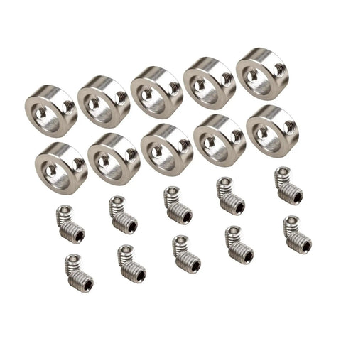 Ten Pack Stainless Steel Shaft Collars 6mm Adjustable Screw Collar Depth Stopper Position Adjuster Set For Automotive Robotics Build Projects Easy Install No Removal Needed High Grade Hardware Fitment For Garage And Shop Upgrade Needs Bang For Buck, 10 pcs and set screws