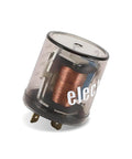 Universal 2 Pin 12Volt Automotive Flasher Relay Featuring Heavy Duty Copper Coils And Bombproof Sealed Housing For Dead Reliable Turn Signal Blinker Swap, showing copper coil and pins.