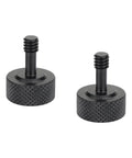 One Quarter Inch Twenty Thread Thumb Screw Cup Head For DSLR Camera Cage Kit Accessories Pack Of 2 Iron Construction 5.5mm Thread Length 25.5mm Total Length Cup Diameter 20mm Height 10mm black screws