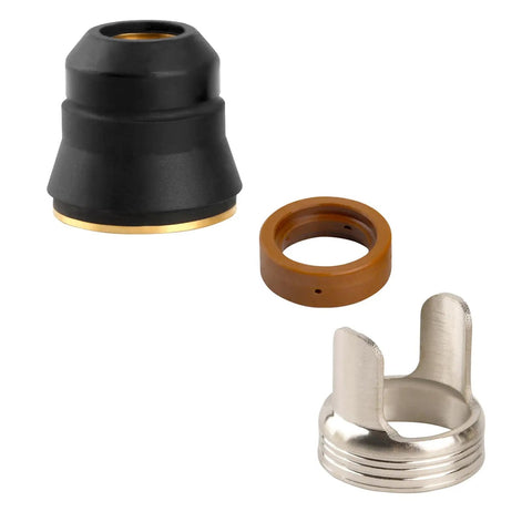 Tip Kit Replacement for Titanium Plasma Cutter Pro Grade Nozzle Tip Shield Cap Set Fits 45 and 65 Torch Models IPT-45 IPT-65