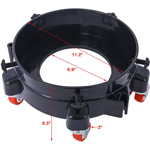 Straight Up Heavy Duty 5 Gallon Bucket Dolly With Wheels Hella Tough Polypropylene Drum Cart Featuring Five Gliding Swivel Casters For Auto Detailing And No Sweat Garden Tasks
