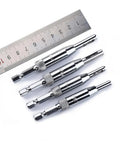 Knockout Four Piece Hinge Mortising Drill Bit Set With One Quarter Inch Hex Shank And Included Allen Wrench Built From Hella Tough High Speed Steel - drill bits with ruler