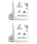 2 Pack Heavy Duty Soft Close Lid Hinges For Chest And Cabinet Doors, Folding Cabinet Stays With Zinc Alloy Construction