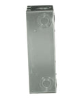 Side view of Single Unit 70A Main Lug Indoor Load Center 2 Space 4 Circuit Surface Mount Panel with galvanized box