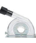 Universal Dust Shroud for 4 to 5 Inch Angle Grinders With Clear Guard and Vacuum Adapter side view