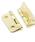 Three Piece Kitchen Cabinet Door Hinges Set, Heavy Duty Butt Hinges for Cabinets, durable brass finish hardware, front view