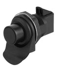 Close-up of Five Pack Push Button Boat Latch Set Black Plastic Door Lock With Spring Pop Mechanism Easy Push Release Includes Gaskets