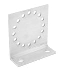 Heavy Duty Aluminum Alloy Angle Bracket Set For Fence And Construction Ten Pieces 3.2 By 1.2 By 3.5 Inch Corner Braces in silver