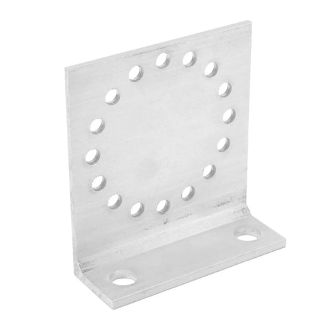 Heavy Duty Aluminum Alloy Angle Bracket Set For Fence And Construction Ten Pieces 3.2 By 1.2 By 3.5 Inch Corner Braces in silver