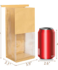 Tin Tie Bakery Bags With Window, 50 Pack Resealable Cookie Bags 8.2x3.9x3.1 Inch next to a 12 oz soda can for size comparison.