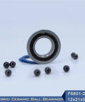 Check Out This Badass F6801 12 By 21 By 5mm Hybrid Ceramic Bearing With Si3N4 Balls And Chrome Rings For Slick Motor Spindles That Rock ABEC-1 Precision And Killer Performance In Any Serious Industry Ride.