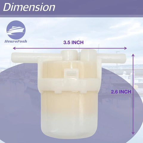 Fuel Filter For Honda Outboard Motors BF35 BF40 BF45 BF50 BF75 BF90 Replacement That Replaces 16900-SA5-004 And 18-7786, 3.5x2.6 in dimensions