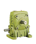 60 Series Worm Gear Reducer Industrial Gearbox in green, compact design for industrial applications, heavy-duty frame.
