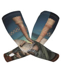 Big Time Sun Protection Arm Sleeves With Seamless Fingerless Grip And Breathable Airy Mesh, designed for outdoor activities.