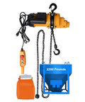 Heavy Duty Electric Chain Hoist With Wired Remote And Emergency Stop 110V Overhead Crane for Garage with 2200 Pounds capacity.