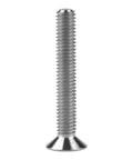 Titanium M6x40mm Countersunk Hex Socket Cap Screws Set - 4 Pack, Flat Head Bolts, 12mm Head Diameter, side view
