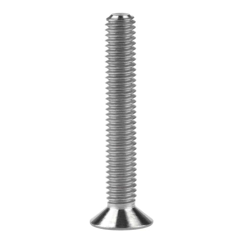 Titanium M6x40mm Countersunk Hex Socket Cap Screws Set - 4 Pack, Flat Head Bolts, 12mm Head Diameter, side view