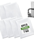 Beefy 7 Mil Two Sided Dust Collector Bags for 19.5 Inch Diameter, 31 W X 40 L Plastic Collection Bags, 6 Pack for 35 & 70 Gallon