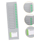 Heavy Duty Wall Mounted Card Holder Rack Boasting Top Notch Slot Layout For Offices And Warehouses Straight Up Time Card Organizer view showing 15 slots.