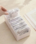 2 Pack Cable Organizer Box With 7 Clear Compartments For Desk Chargers And Wire Management See Through Desktop Box