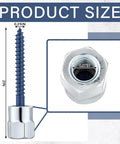 50 Pack Vertical Threaded Rod Anchors Set, One Quarter Inch Screws, Three Eighth Inch Rod Joint, close-up of pipe hanger fitting