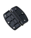 Heavy Duty Exterior Black Carbon Steel Large Hinge For Loading Vehicle Doors One Piece, Rugged Industrial Hardware Door Hinge For Outdoor Use, Weather Resistant, High Strength, Easy Install, black hinge close-up