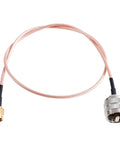 SMA Male To PL 259 Male Coax Cable 1 Foot RG316 50 Ohm Antenna Adapter For Ham Radio shown coiled on white background.
