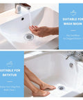 Top Shelf Reversible Bathtub Drain Strainer And Hair Catcher Set Crafted From Heavy Duty 304 Stainless Steel in wash basin and bathtub.