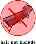 Illustration of a folding chair with a red cross, indicating 'Chair not included' for Beach Lounge Chair Towel Cover With Side Pockets, Ultra Soft Microfiber And Terry Cloth, 80 By 26 Inches, Patio Pool Chair Cover For Sunbathing, Palm Leaves Pattern, Highly Absorbent, Easy Care, Keeps Your Chair Cool.