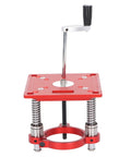 Heavy Duty Aluminum Router Table Lift System For DIY Woodworking And CNC Milling Circle Clamp Fits 63.5 To 65mm CNC Machined Scale Anodized Finish Easy Mount And Smooth Elevation For Accurate Cuts, red aluminum router lift with hand crank