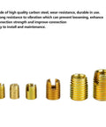 Beefy 302 Type Carbon Steel Self Tapping Thread Inserts Kit 60 Pieces High Strength Wear Resistant Threaded Inserts For Auto And Machinery Includes Multiple Sizes, assorted sizes