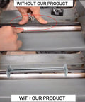 Comparison of planer blades set with and without Portable Planer Knife Setting Gauge Jig for Delta 12 inch planers 22-540
