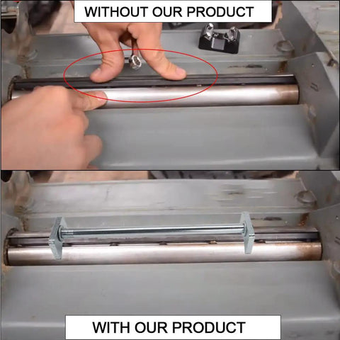 Comparison of planer blades set with and without Portable Planer Knife Setting Gauge Jig for Delta 12 inch planers 22-540