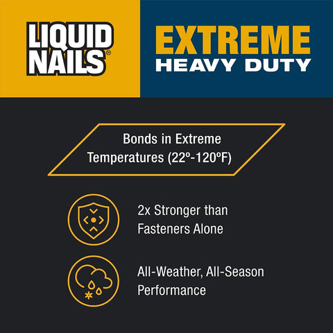 Extreme Heavy Duty Construction Adhesive 10 Oz That Binds In Extreme Temps All Weather All Season Performance 2X Stronger