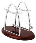 Desktop Pendulum Balance Balls Desk Toy With Steel Frame, Classic Cradle Physics Demonstration Of Momentum And Energy