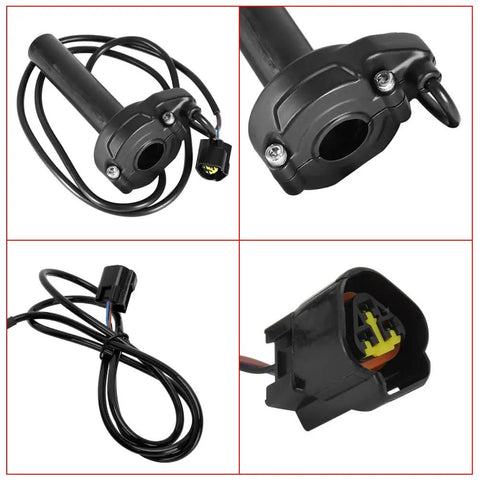 Throttle Grip Kit With Handle Cable And Rolling Bearing For Sur Ron Electric Dirt Bikes X160 X260 Light Bee Smooth Throttle Response Easy Install Plug And Play Durable Grips For Off Road Adventures
