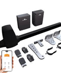 Heavy Duty Automatic Swing Gate Opener For Driveways Up To 16 Feet And 800 Lbs With Remote Control Kit components and phone app.