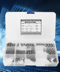 510 Pieces M2 M8 Steel Bearing Ball Classification Kit Built Tough For Heavy Duty Industrial Use With Hardened Balls High Hardness And Load Capacity For Precise Long Lasting Performance, organized steel bearing balls in case