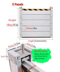 Heavy Duty Aluminum Flood Shields For Doors And Warehouse Openings, Reusable Modular Water Barrier, 100cm tall aluminum panels.
