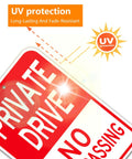 Built Legit Tough Private Driveway Sign 2 Pack 12X18 No Trespassing Warning Board Rust Free Aluminum sign with UV protection.