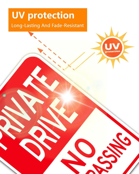 Built Legit Tough Private Driveway Sign 2 Pack 12X18 No Trespassing Warning Board Rust Free Aluminum sign with UV protection.