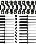 Pro Grade Kayak Pad Eye Rigging Kit with 10 nylon pad eyes, 20 stainless rivets, 20 rubber washers for deck tie downs