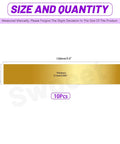 Diagram of brass strip dimensions, 0.004 inch thick, 6 inches long by 1 inch wide, from Premium Brass Shim Stock Kit for DIY Crafters.