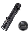 S23 Search Flashlight 4000 Lumen Long Throw Hella Bright With 5000mAh Rechargeable Battery IPX8 Waterproof EDC Tactical Light with USB-C port